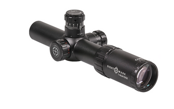 Sightmark Core TX 1-4x 24mm Obj 96.10-24.10 ft @ 100 yds FOV 30mm Tube Matte Black Finish Illuminated Red/Green DCR