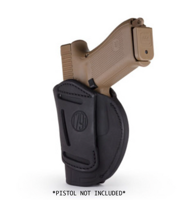 1791 Gunleather 4WH5SBLL 4 Way  Stealth Black Leather IWB/OWB Beretta 92FS/Glock 17-19/Jericho 941/ Left Hand
