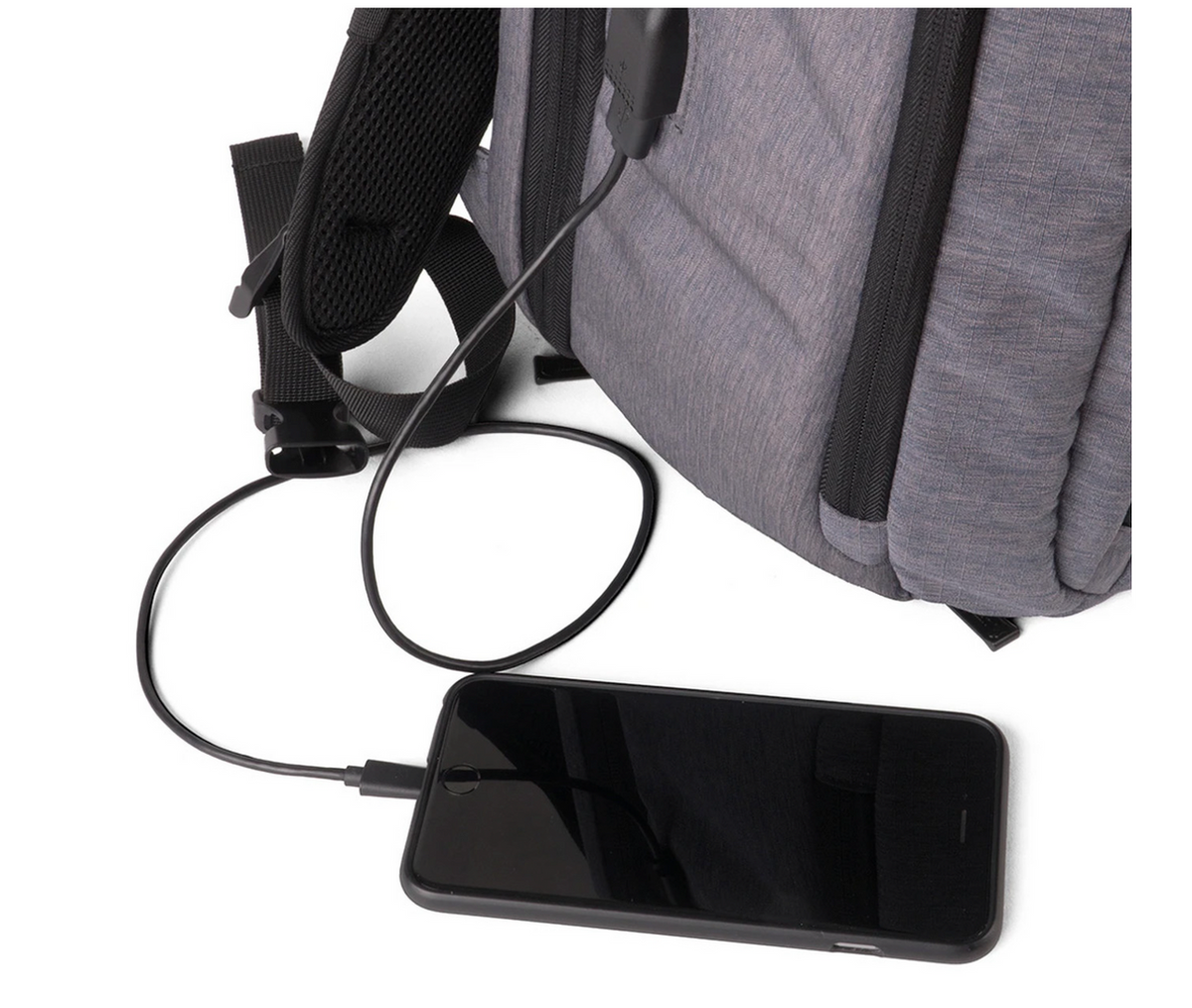 Guard Dog ProShield Smart Bulletproof Backpack with Charging Bank Level IIIA Nylon Grey