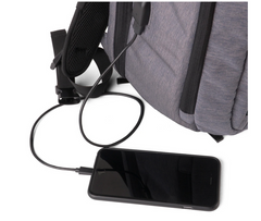 Guard Dog ProShield Smart Bulletproof Backpack with Charging Bank Level IIIA Nylon Grey