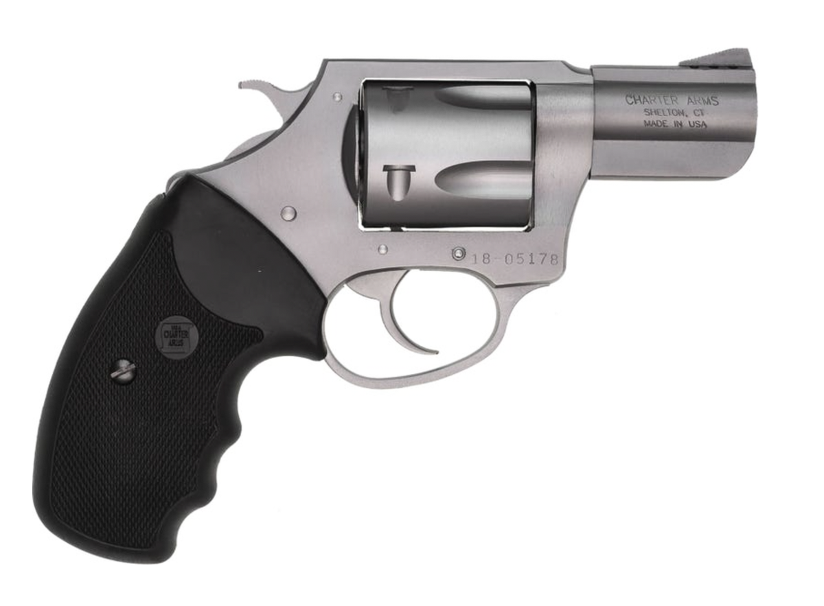 Charter Arms 357 Magnum 2.20 5rd Mag Pug Standard Revolver Single/Double Black Rubber Grip Stainless