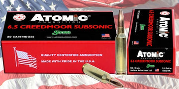 Atomic 6.5 Creedmoor 130gr Subsonic Sierra MatchKing HPBT 20-Rd - Box or Case