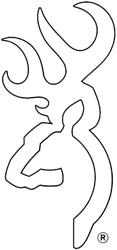 Browning Buck Mark 6" White Flat Decal