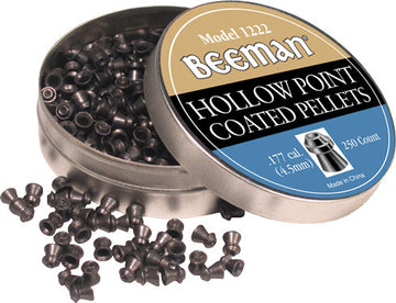 Beeman 1222 .177 Cal 7.48gr Hollow Point Lead Pellets - 250/Pack