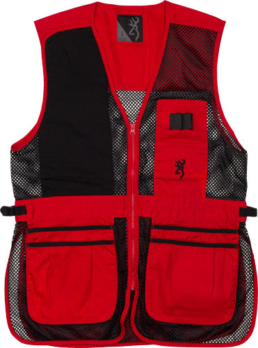 Browning Trapper Creek Mesh Shooting Vest R-Hand L Black/Red