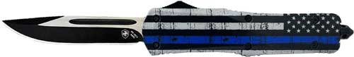 Templar Knife Large OTF Back The Blue 3.5" 440C Black Oxide Drop Point