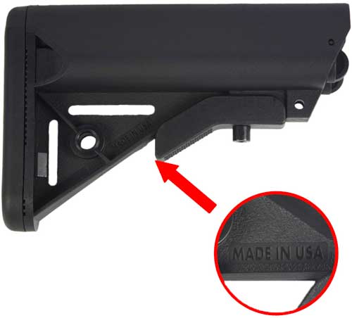 J&E Machine Tech 3rd Gen SOPMOD AR-15/AR-10 6-Position Adjustable Buttstock - Black
