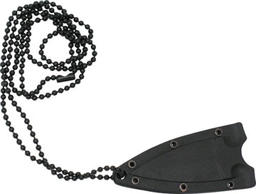 American Buffalo Knife & Tool Elite Neck Knife 1.25" 8Cr13MoV Black Oxide w/ Sheath & Chain