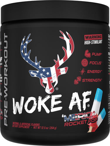 Bucked Up Woke AF Pre-Workout Rocket Pop 30 Servings Powder