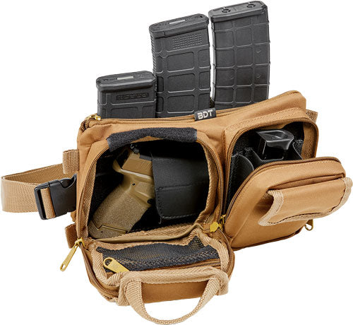 Bulldog BDT Deluxe Satchel Go Bag/Waist Pack w/MOLLE - Tan