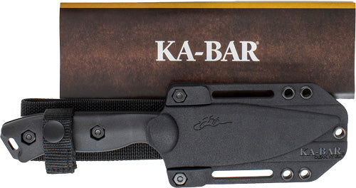 KA-BAR Becker BK18BK Black Harpoon 4.5" Fixed Blade Knife w/ Celcon Sheath