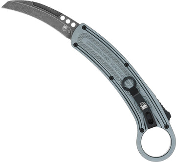 CobraTec Knives Karambit 2.75" OTF Double Action D2 Grey Right Hand
