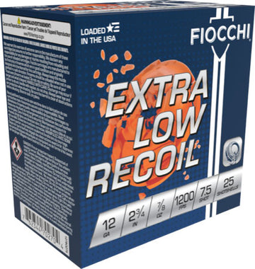 Fiocchi Low Recoil 12 Gauge 2.75" 7/8 oz #7.5 Shot 1200 FPS - 250 Rounds