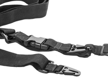 J&E Machine Tech 3-Point Bungee Sling Black Nylon Webbing