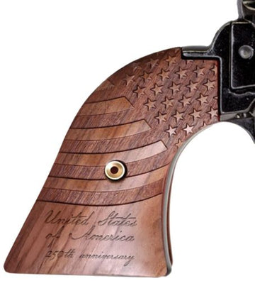 Heritage Mfg Rough Rider 22 LR 4.75" 6-Shot SAO Revolver - 250th Anniversary Blued/Wood