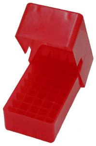 MTM Case-Gard E50-38-29 Slip-Top .38/.357 50-Rd Pistol Ammo Box - Clear Red