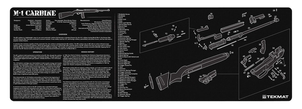 TekMat Armorers Bench Mat 12"x36" M1 Carbine