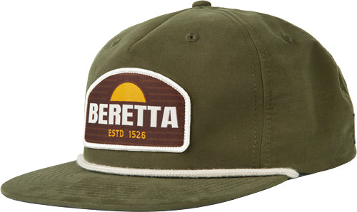 Beretta Sunset Rope Trucker Hat Dark Green 5-Panel Snapback