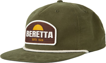 Beretta Sunset Rope Trucker Hat Dark Green 5-Panel Snapback