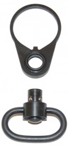 Guntec USA AR-15 QD Single Point Sling Adapter w/QD Swivel Double Egg - Black