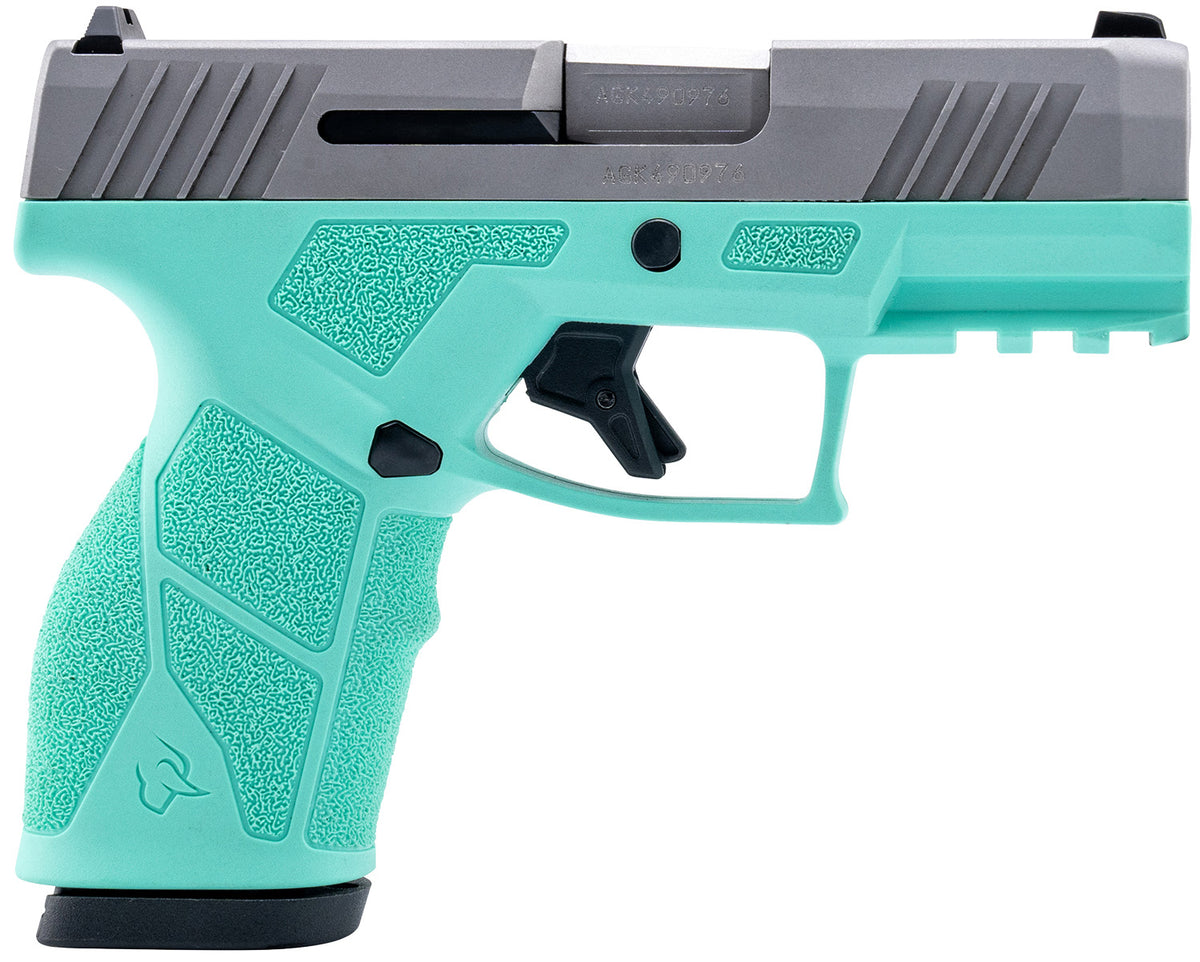 Taurus GX2 9mm Luger 3.38" 13+1 Semi-Auto Pistol - Cyan/Stainless