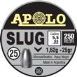 Apolo Pellets Slug .22 Cal 25gr Airgun Pellets - 250 ct