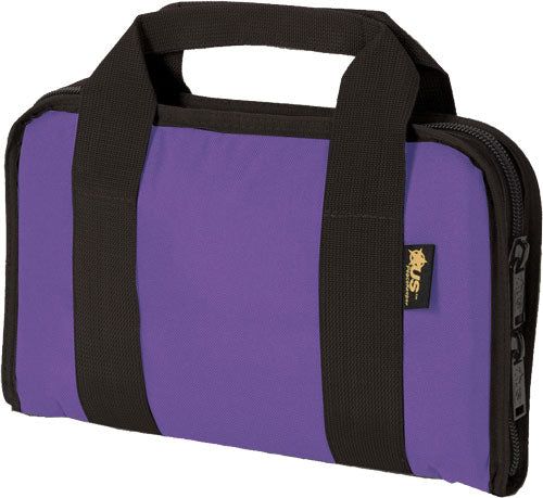 US PeaceKeeper Attache Pistol Case 12.5"x6.5" Purple 600D Polyester - Holds 5 Magazines