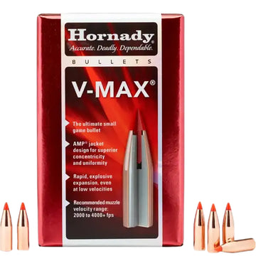 Hornady V-MAX 20 Cal .204 40gr Polymer Tip Varmint Reloading Bullets - 100/Box