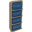 MTM ARRS Ammo Rack w/ 4 RS-50 50-Rd Flip-Top Boxes - Clear Blue/Dark Earth