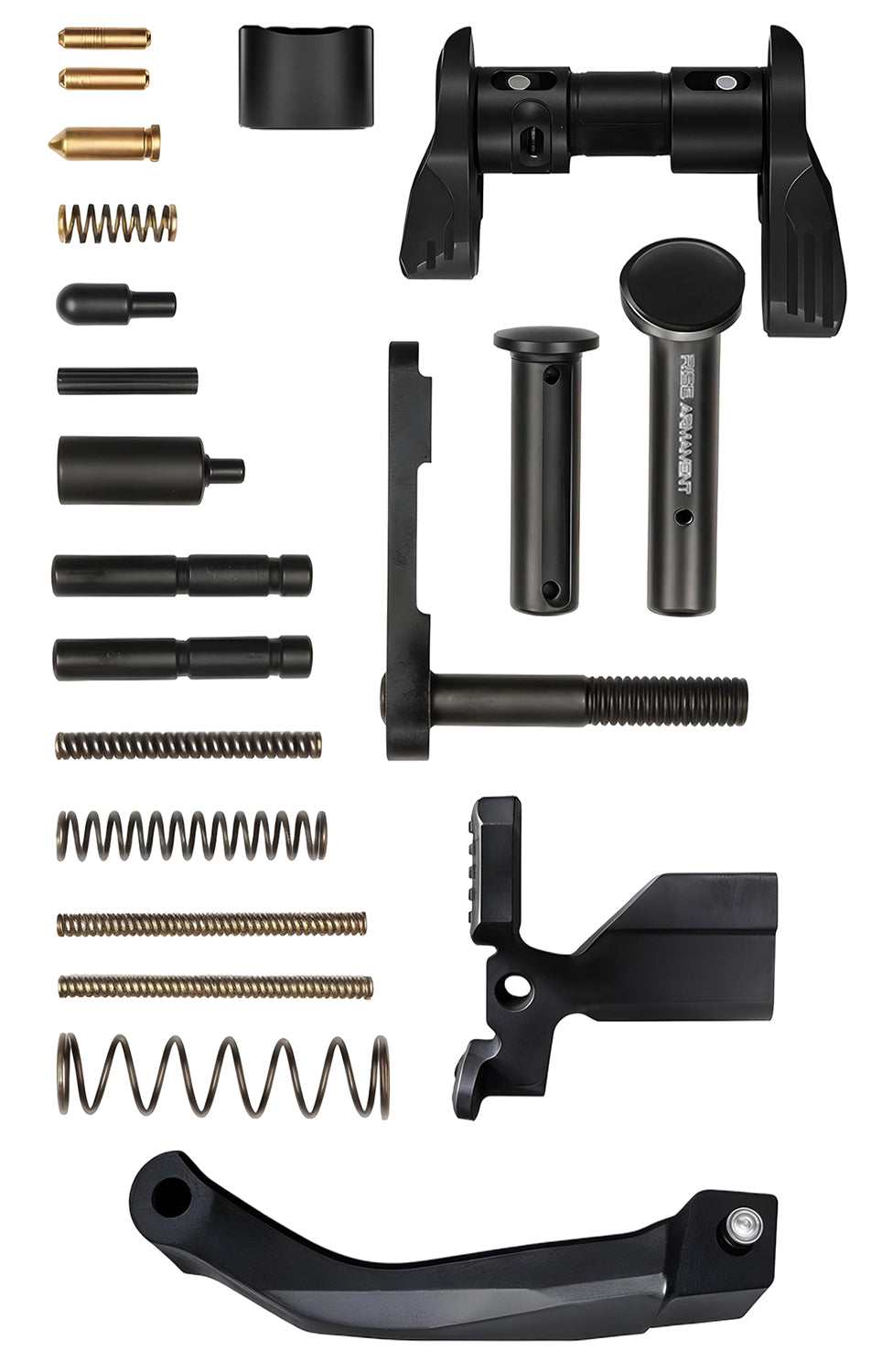 Rise Armament Premium Lower Parts Kit AR-15 20-Piece MIL-SPEC Ambidextrous Safety - No Trigger