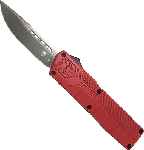 CobraTec Knives Lightweight OTF 3.25" D2 Drop Point Red