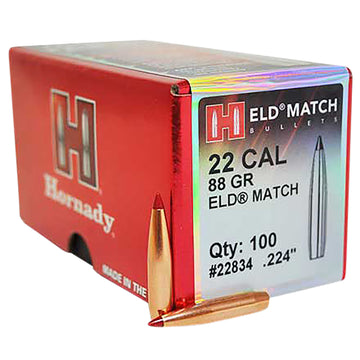 Hornady 22 Cal .224 88gr ELD Match Bullets - 100/Box