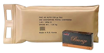 PMC Bronze 45 ACP 230gr FMJ 250rd Battle Pack - Box or Case
