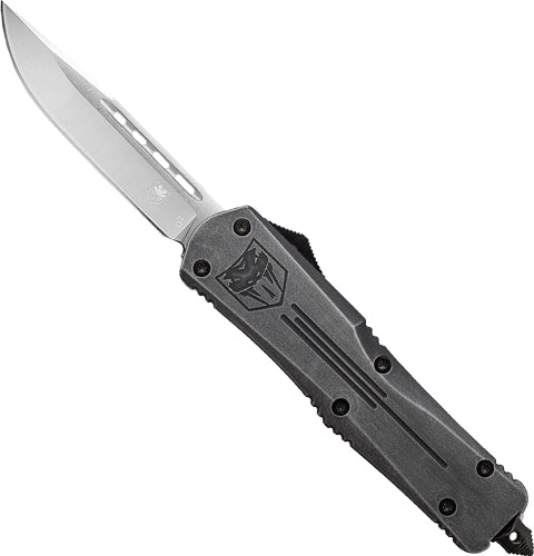CobraTec Knives FS-3 Small OTF 3" D2 Drop Point Stonewash Dual Action