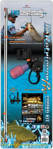 AMS Bowfishing Retriever Pro Combo Kit 200 lb Line 25 yds - Right Hand