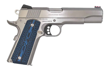 Colt Mfg Competition 38 Super 5" 9+1 Semi-Auto Pistol - Stainless, Blue G10 Grips