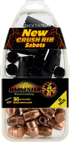 Harvester XTP 50 Cal 240gr .452 Hornady XTP Sabot Muzzleloader Bullets - 20/Box