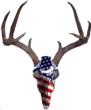Do All Traps American Iron Buck Antler Mount Red/White/Blue Steel Trophy Display