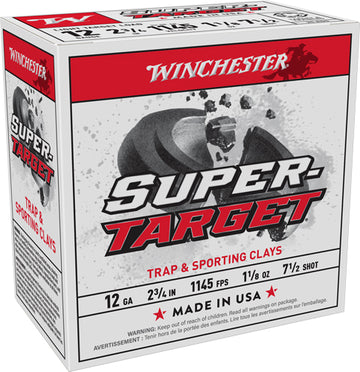 Winchester Ammunition Super-Target 12 Gauge 2.75" 1-1/8oz #7.5 Shot 1145 fps - 250 Rd Case