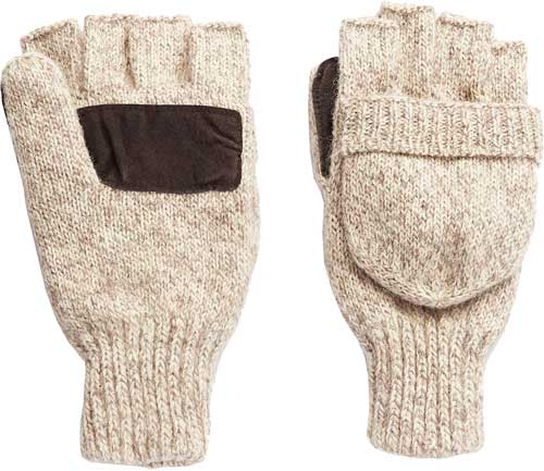 Hot Shot Basics Ragg Wool Pop-Top Insulated Mitten - Oatmeal