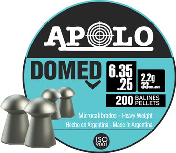 Apolo Pellets Domed .25 Cal 33gr Airgun Pellets - 200 ct