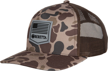 Beretta PM Trucker R 112 Cap Rubber Patch Brown Duck Camo