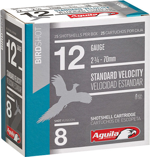 Aguila Shotshell 12 Gauge 2.75" 1-1/8oz #8 Shot 250 Rd Case