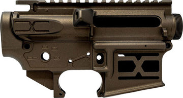 Faxon Firearms X-Tra Lite AR-15 Stripped Receiver Set - Midnight Bronze Cerakote