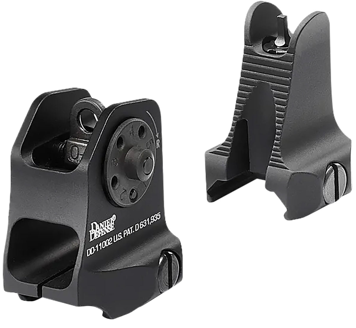 Daniel Defense Rock & Lock Rail Mount Fixed Front/Rear Sight Combo AR-15 - Black