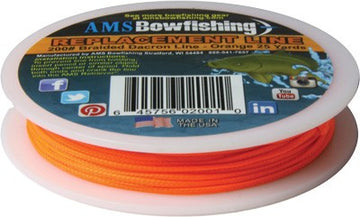 AMS Bowfishing Replacement Line 200 lb 25 yd Dacron - Orange