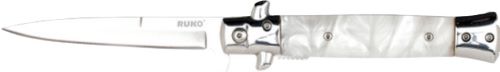 Ruko Stiletto 4" 420A Spring Assist Folding Knife - White Pearl Acrylic Handle