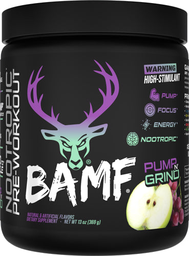 Bucked Up BAMF Pump N' Grind 30 Servings Pre-Workout - Grape & Green Apple