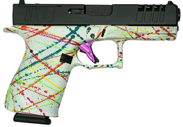 Great Lakes Firearms GL19 Striker 9mm Luger 4" 15+1 Semi-Auto Pistol - Black Slide Splatter White Frame