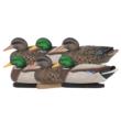 Zink Floater Mallard Decoy 6-Pack - 3 Drakes / 3 Hens - Life Size Synthetic